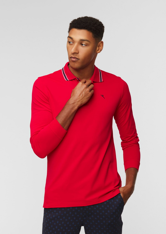 Polo rouge homme