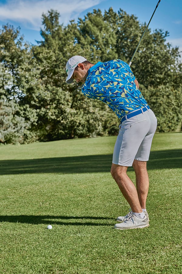 Koszulka polo męska i szorty męskie do gry w golfa